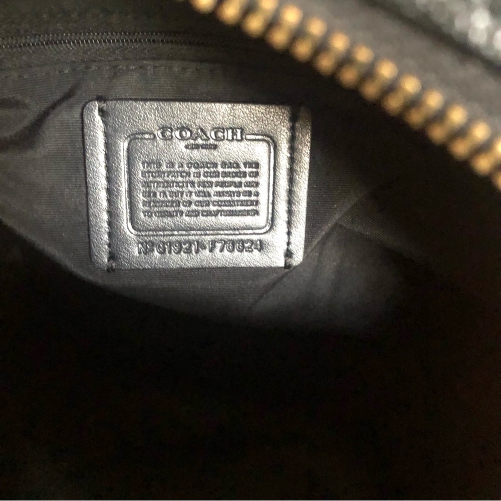 Coach Jordyn Black Leather Backpack - Picture 9 of 12